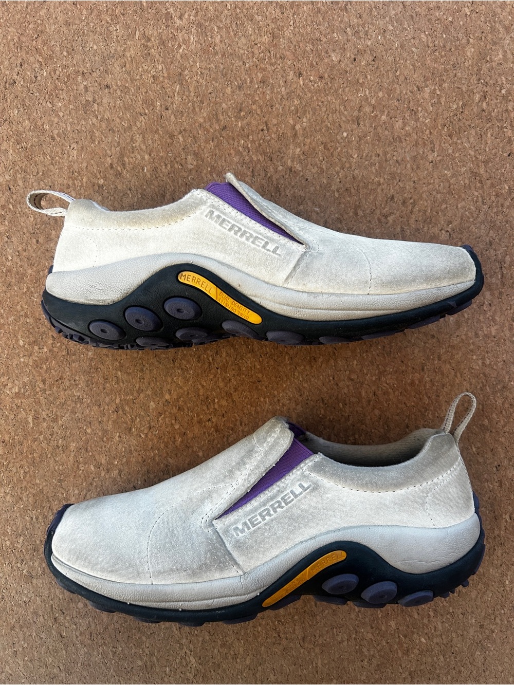 Merrell jungle Moc Slip-On Suede Sneakers in white & Purple